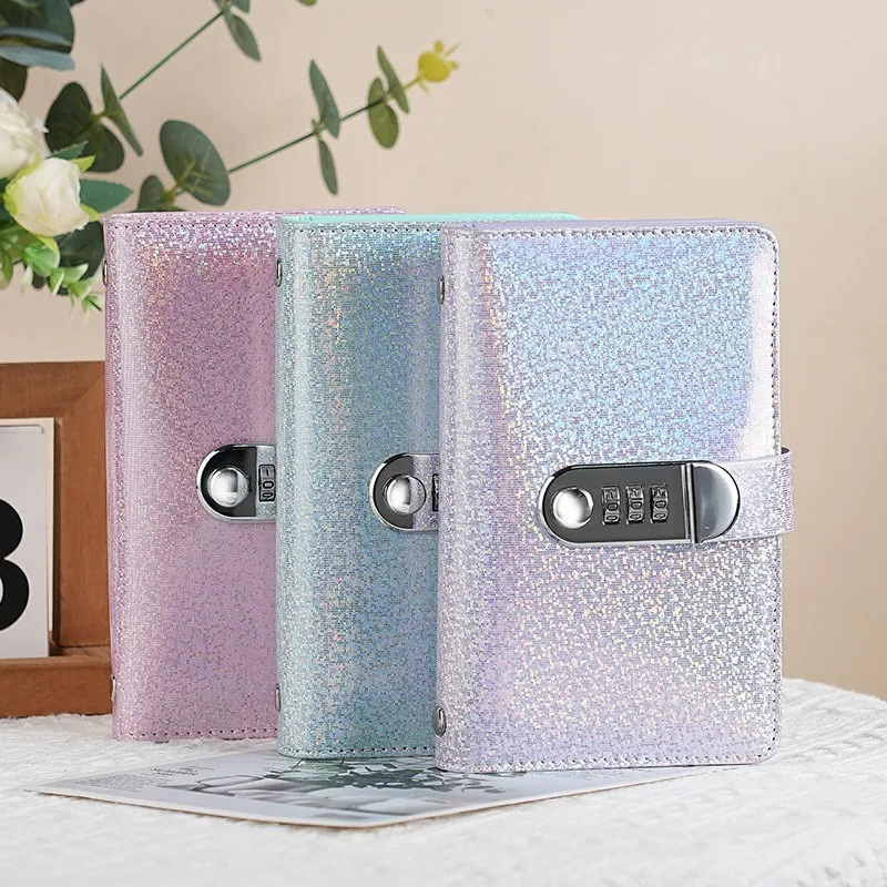 Holographic Glitter Locking Cash Savings Binder