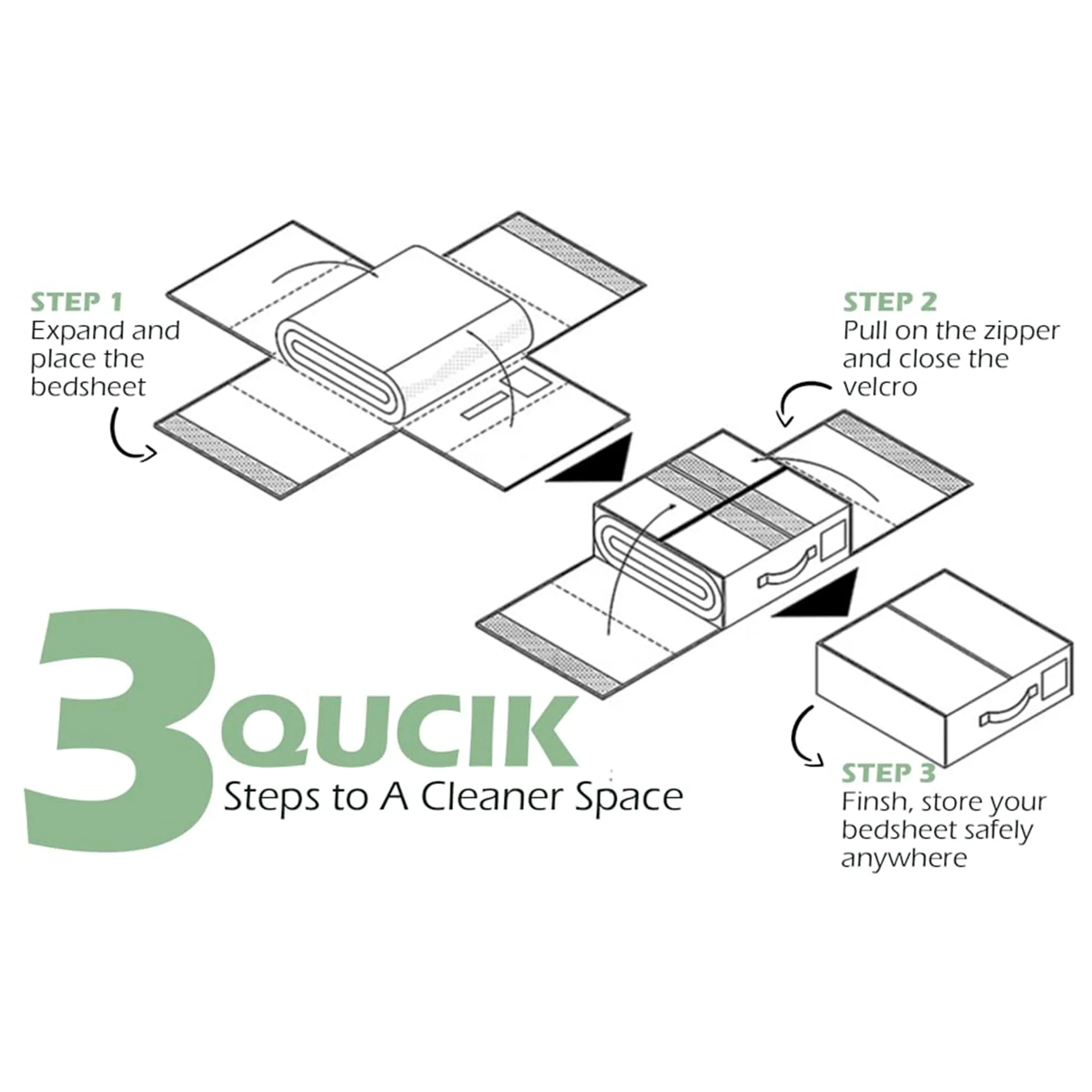 Bedding Storage Organizer: Reclaim your bedroom space with reinforced handles and clear windows that make finding your spare quilts effortless. 🏠🛌