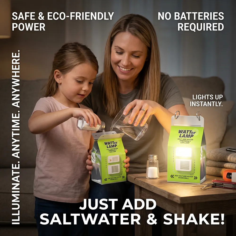 Salt Water Emergency Lamp: Lighting your home instantly with just water and salt, no batteries or charging required. 🧂💡