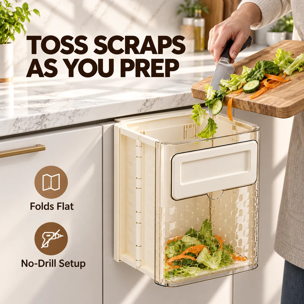 Foldable Wall-Mounted Trash Bin