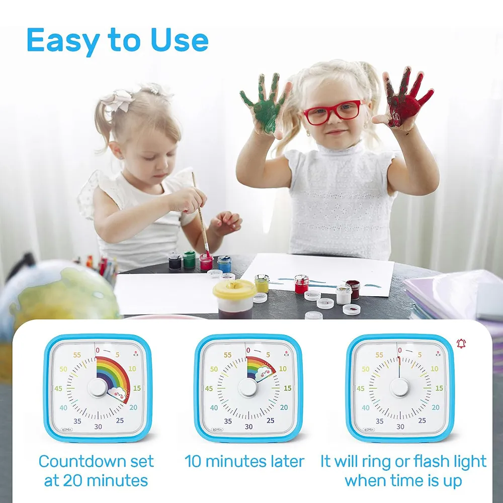 🌈 Visual Countdown Timer with Protective Case