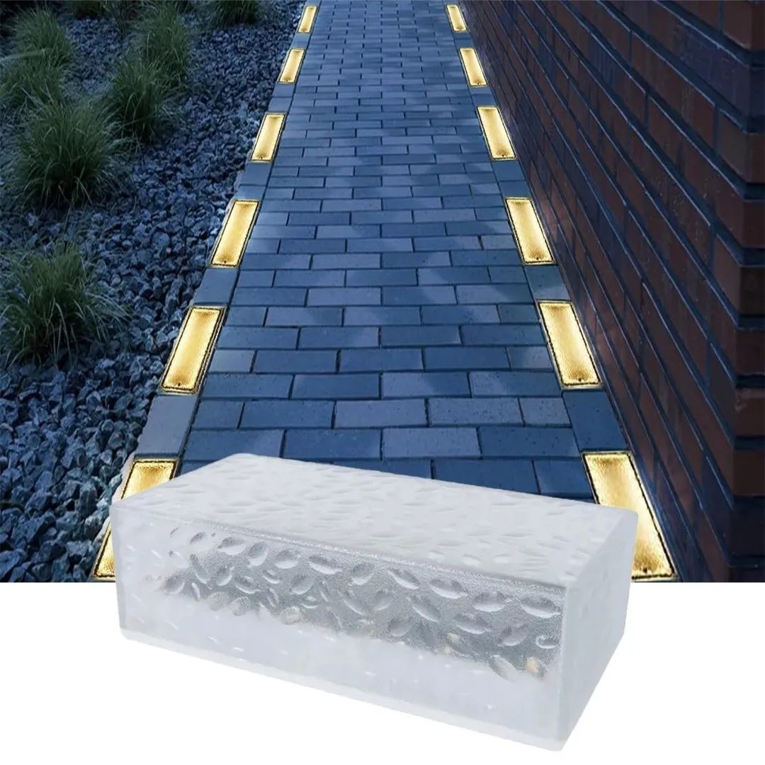 Solar Glass Brick Path Lights