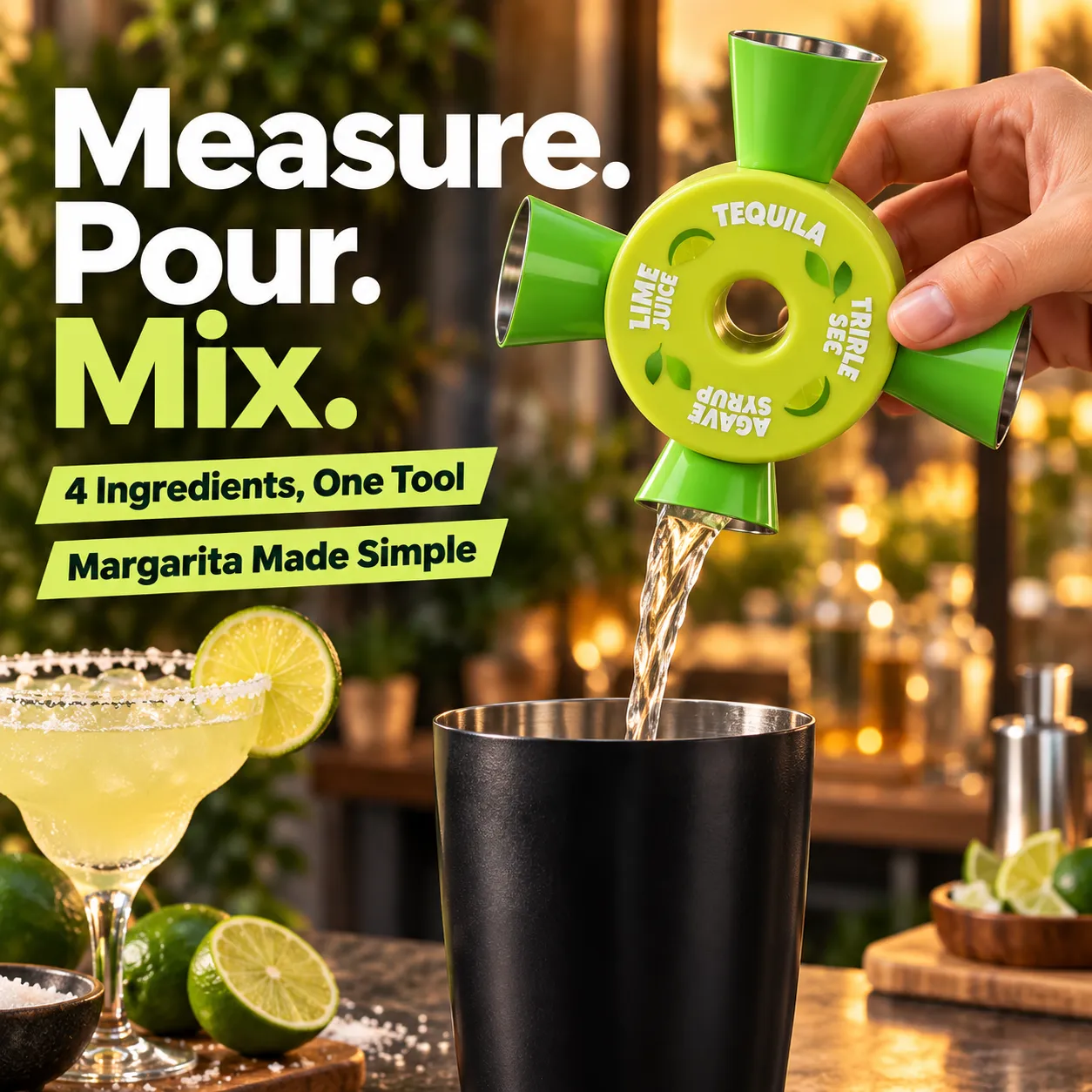 4-Way Margarita Cocktail Jigger