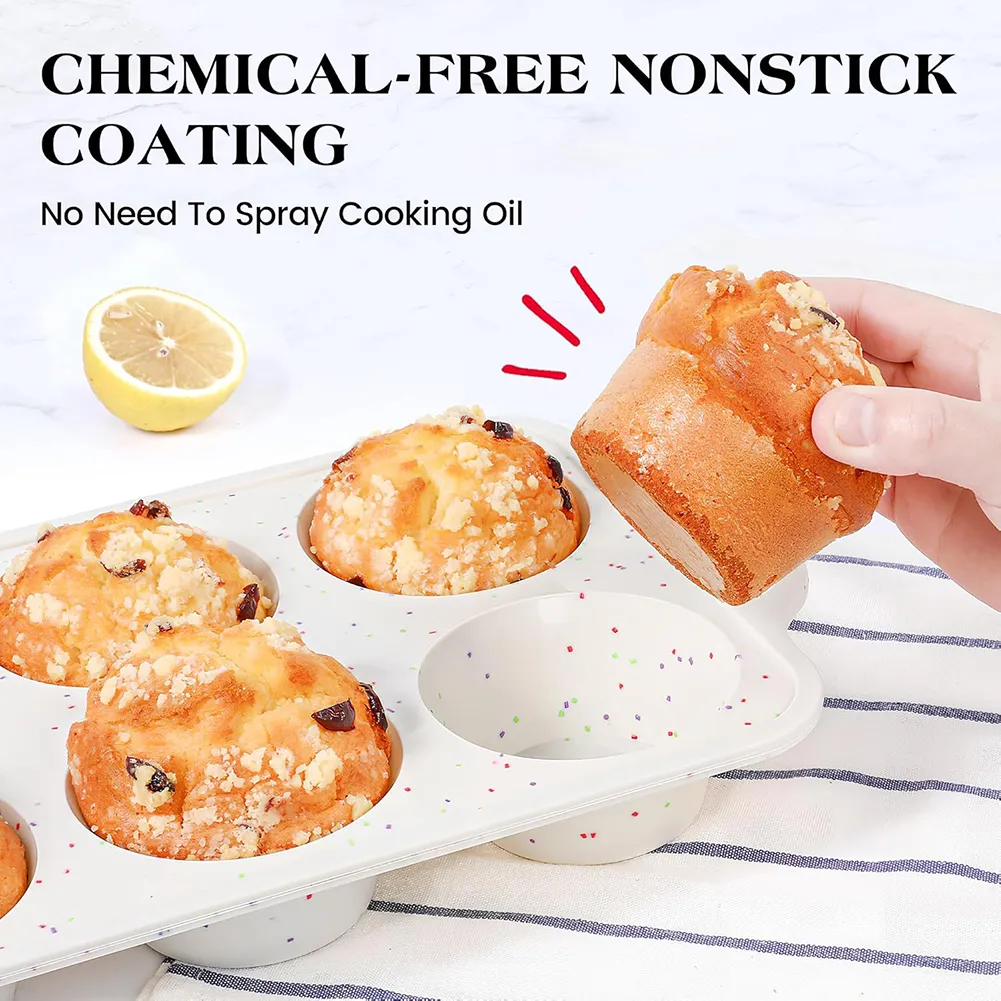🧁 Extra Large Silicone Muffin Pan Set with Metal Frame (2-Pack/4-Pack)