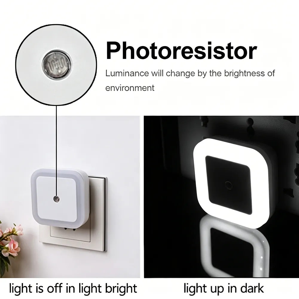 🌙 Plug-in LED night light with automatic sensor function – soft light, adjustable brightness