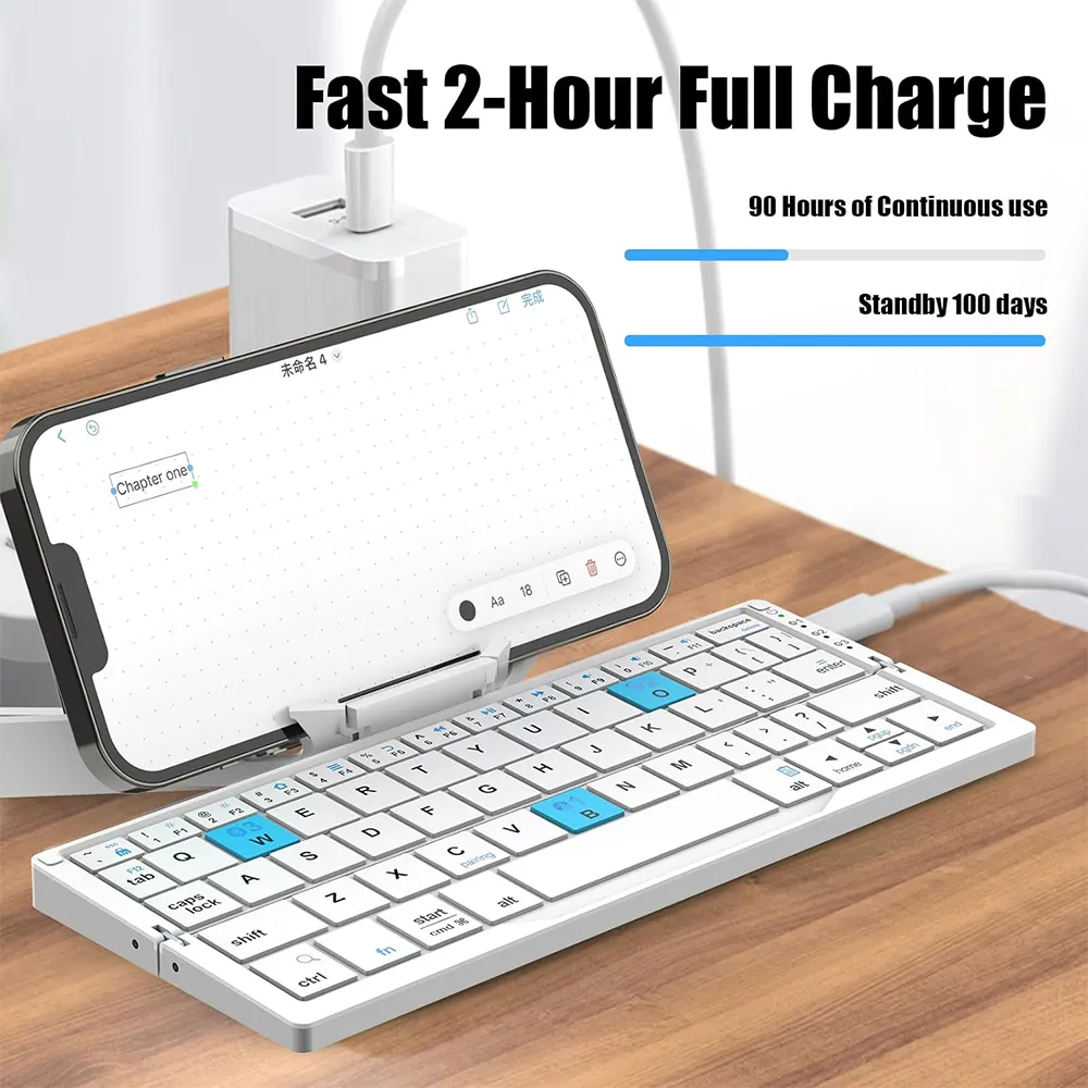 ⌨️ Foldable Bluetooth Keyboard with Magnetic Stand