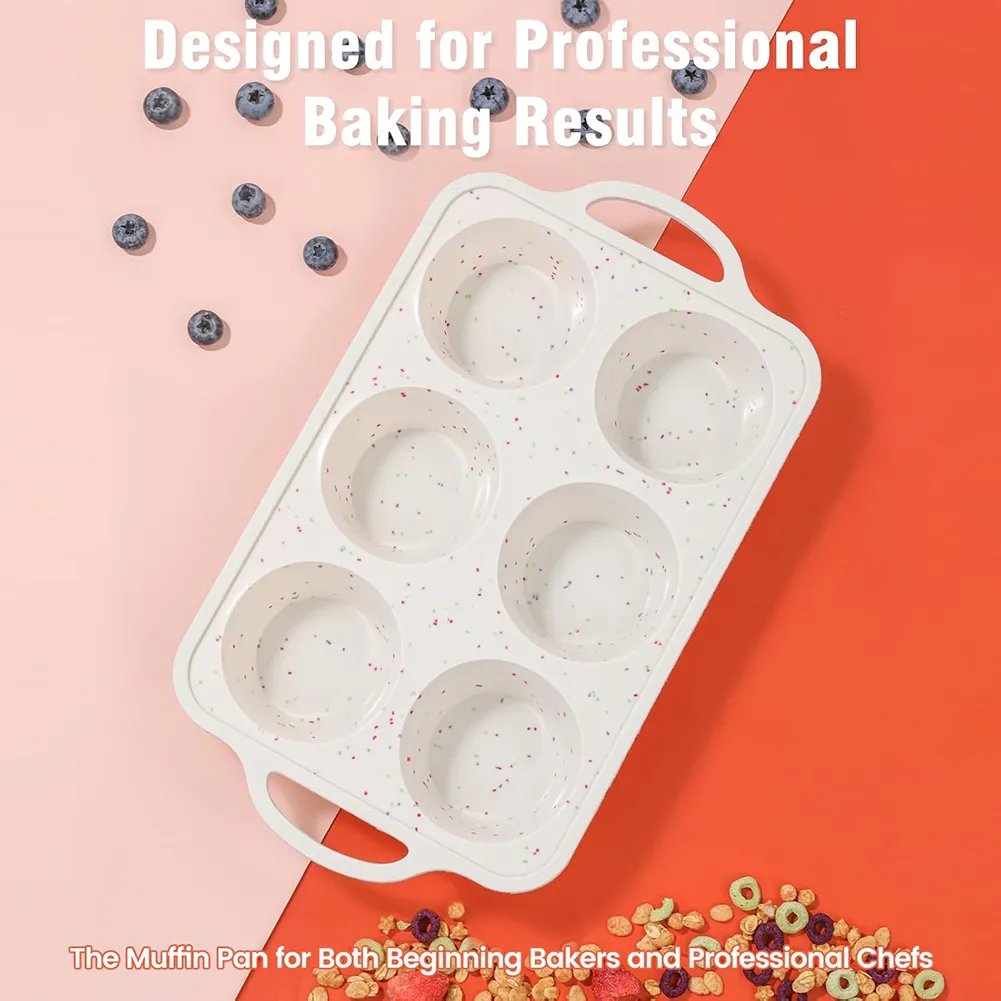 🧁 Extra Large Silicone Muffin Pan Set with Metal Frame (2-Pack/4-Pack)