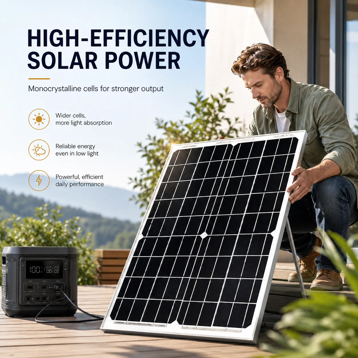 ☀️ High-Efficiency Monocrystalline Solar Panel