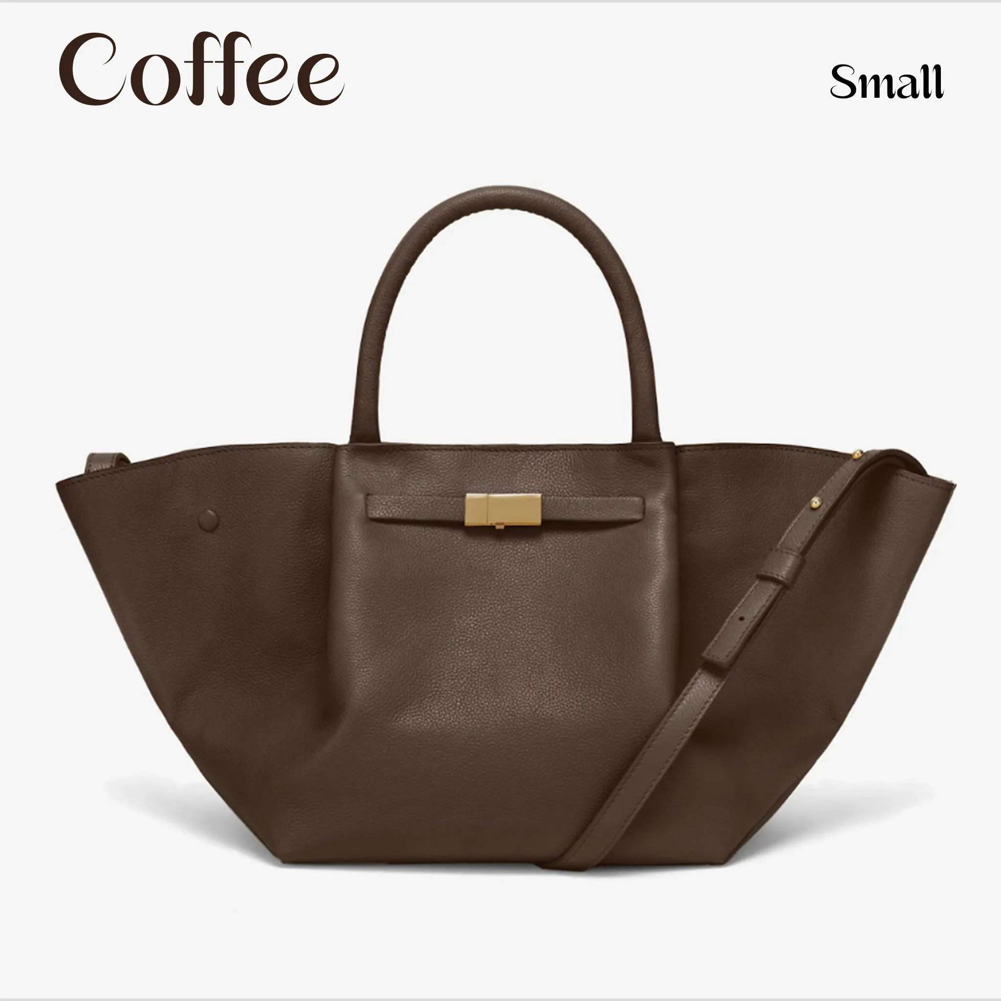 👜 Minimalist Folded-Wing Italian Leather Tote Bag