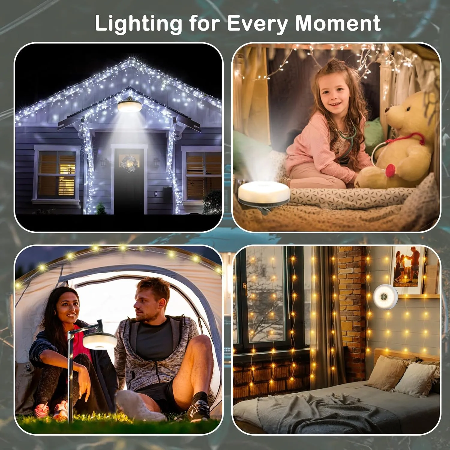 4-in-1 Camping String Lights: Light up your entire campsite and keep your devices charged with one portable unit ⛺