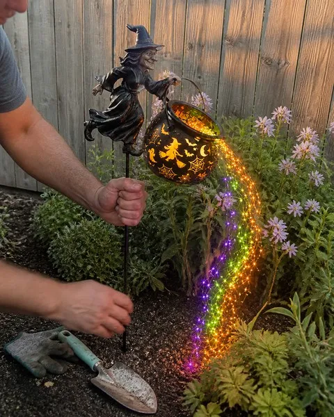 Witch's Cauldron Waterfall Garden Light