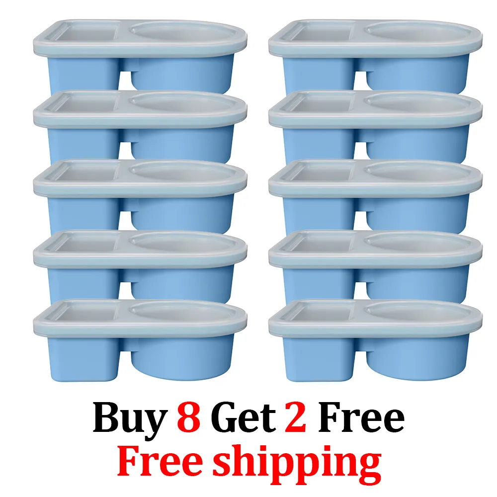 🥗Reusable Silicone Snack Box – Double Compartment Mini Food Storage Container