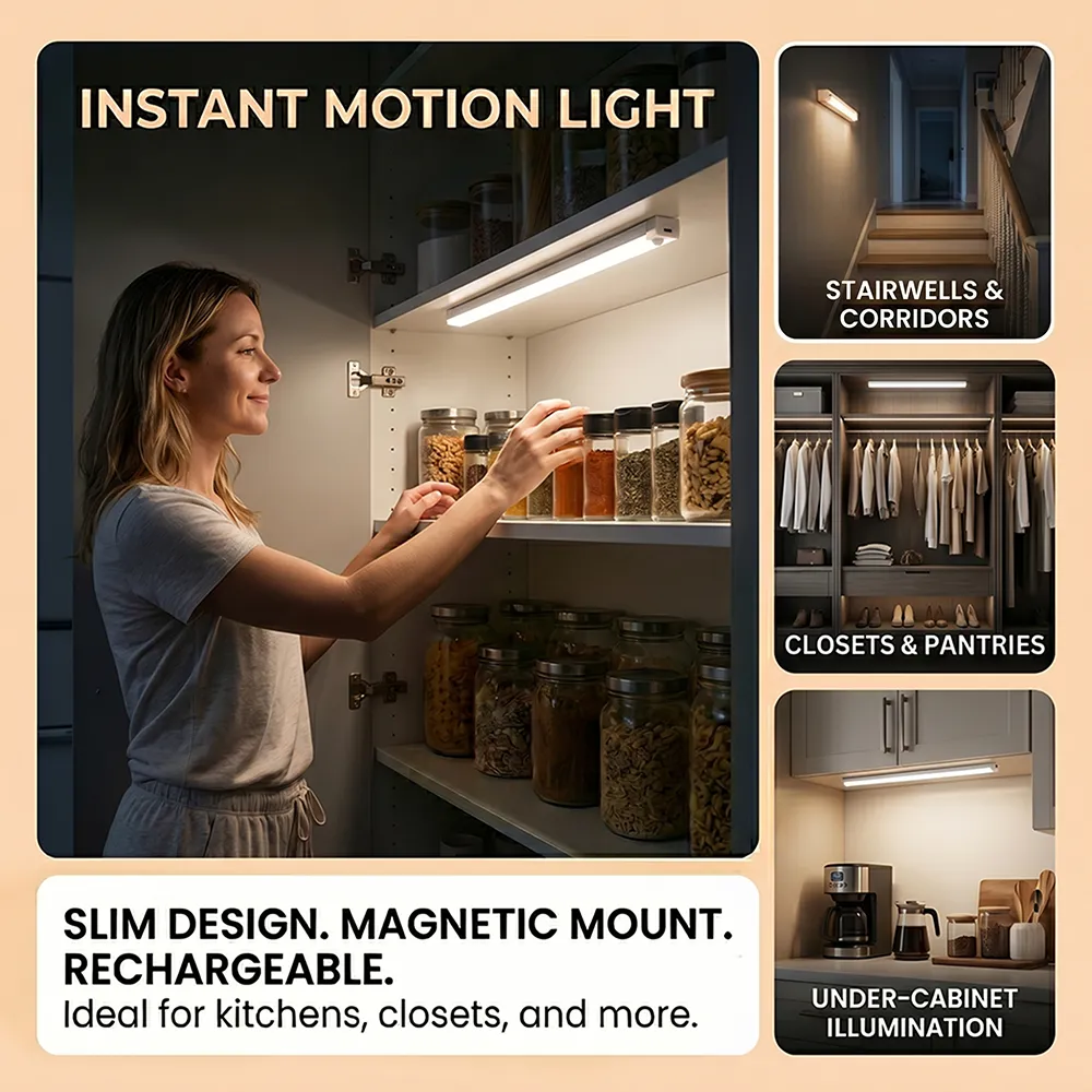 💡 Magnetic Cabinet Light: End the struggle of searching through dark pantries or closets with hands-free illumination. 🔦