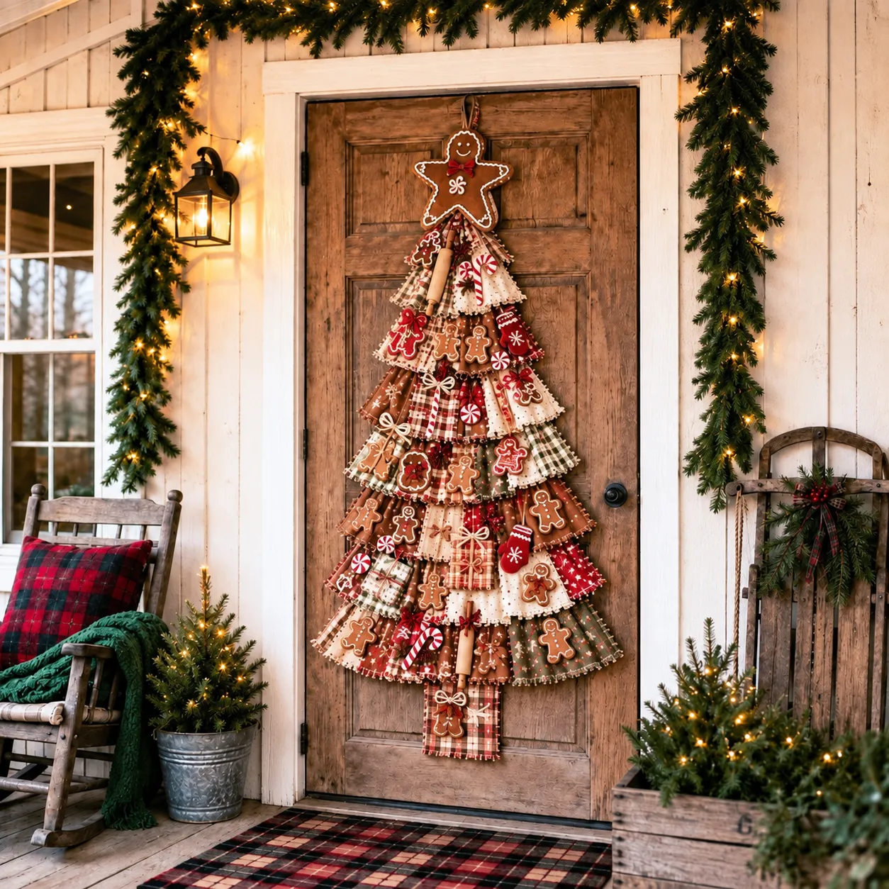 Make Your Own Oversized Patchwork Christmas Tree Door Hanging Kit