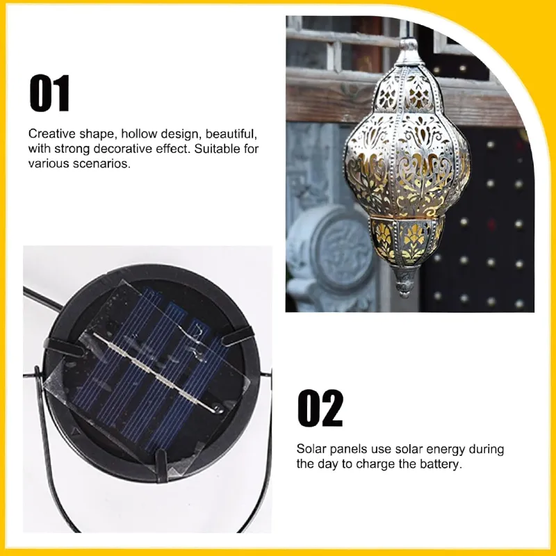 Baroque Solar Lantern: Enhance your garden’s nighttime elegance with vintage patterns that require zero wiring or maintenance. 🏺