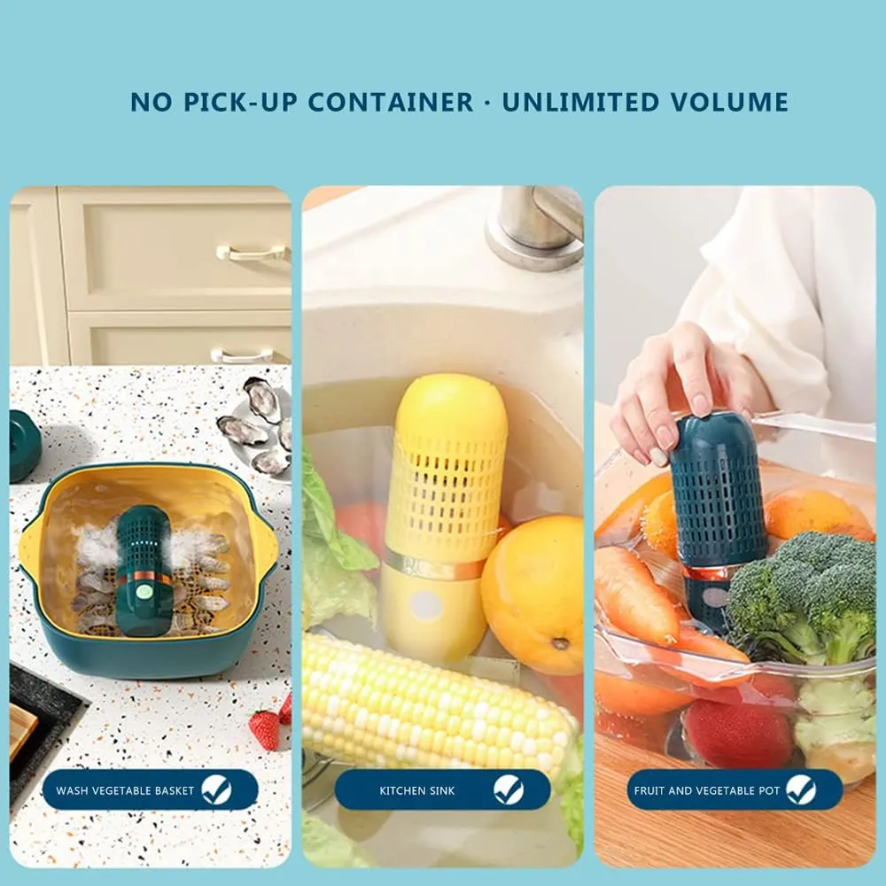 Portable Ultrasonic Fruit & Vegetable Washer – Wireless USB Rechargeable Food Purifier