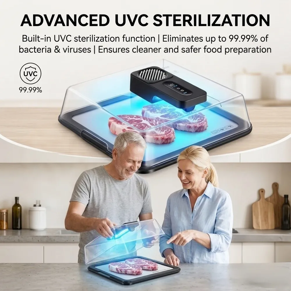 🥩 Smart Defrosting Tray Box with Lid