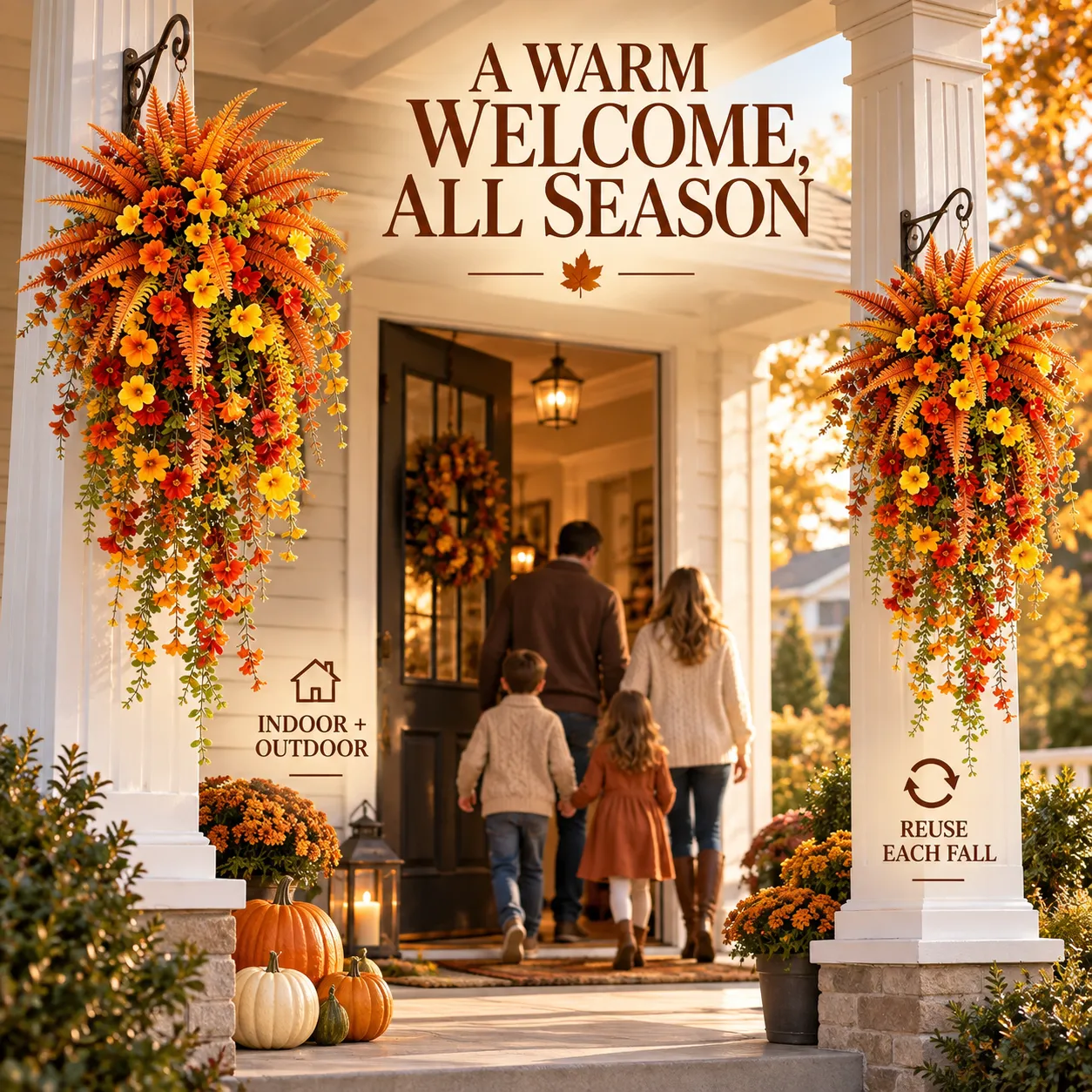 Autumn Harvest Hanging Floral Swag