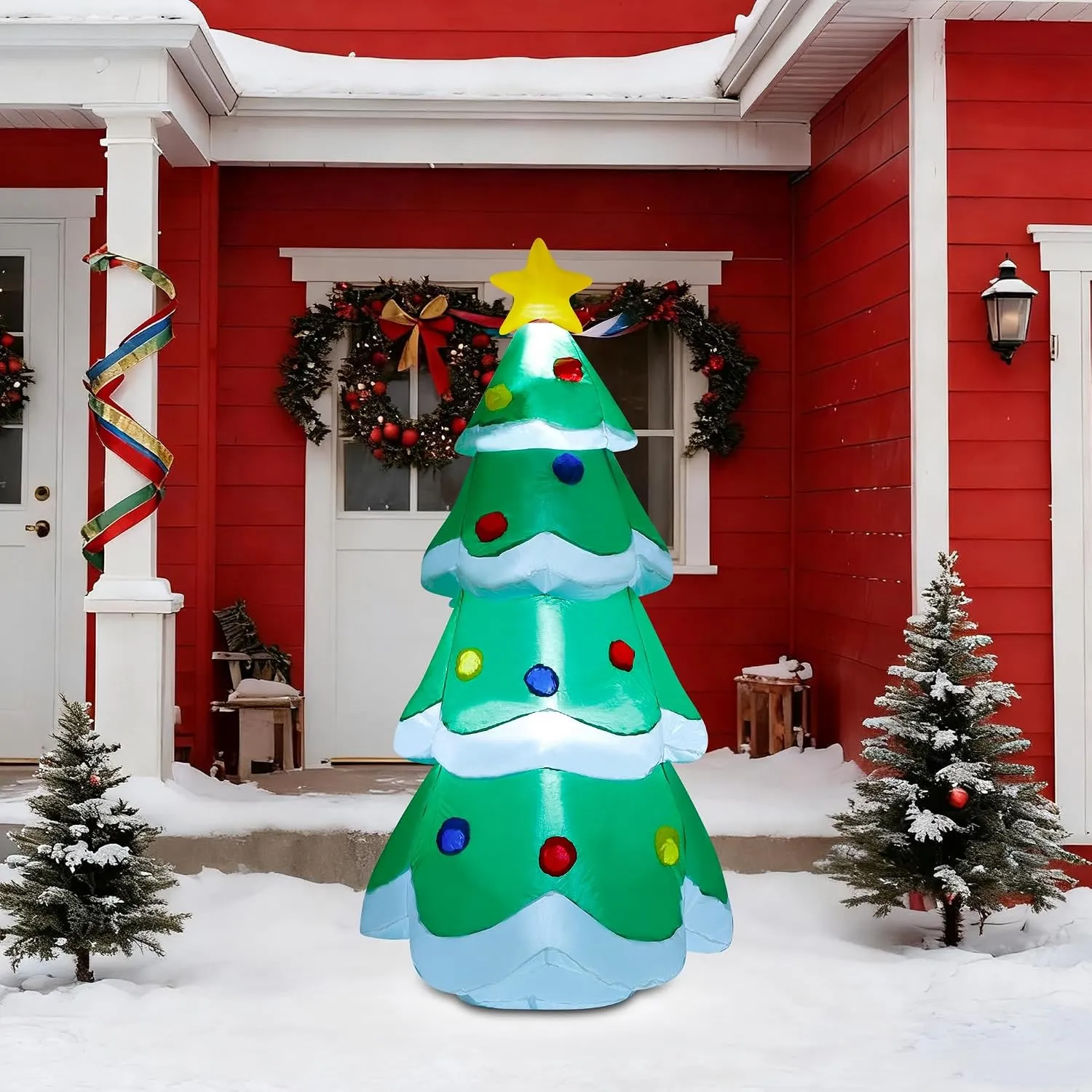 6.9 FT Lighted Inflatable Christmas Tree