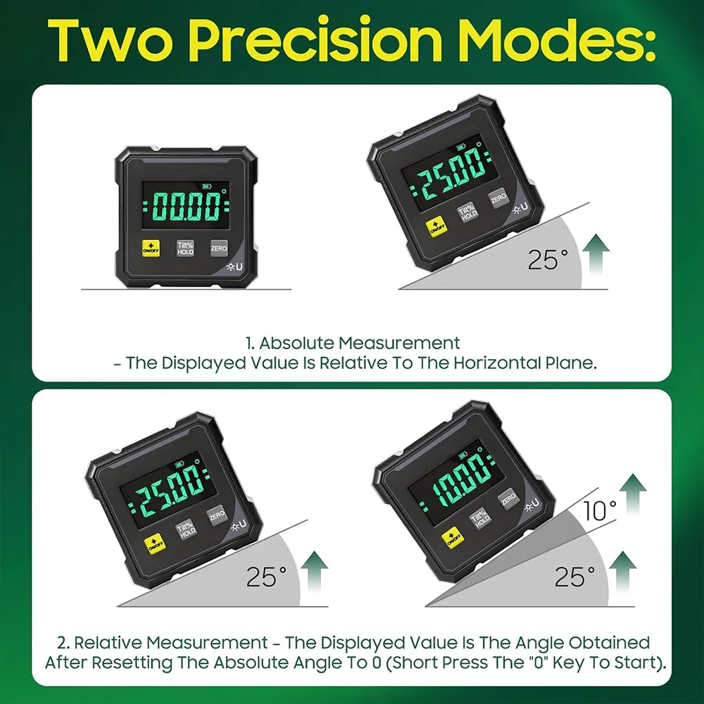 📐 Digital Laser Angle Measuring Instrument – High Precision Inclinometer & Protractor Tool