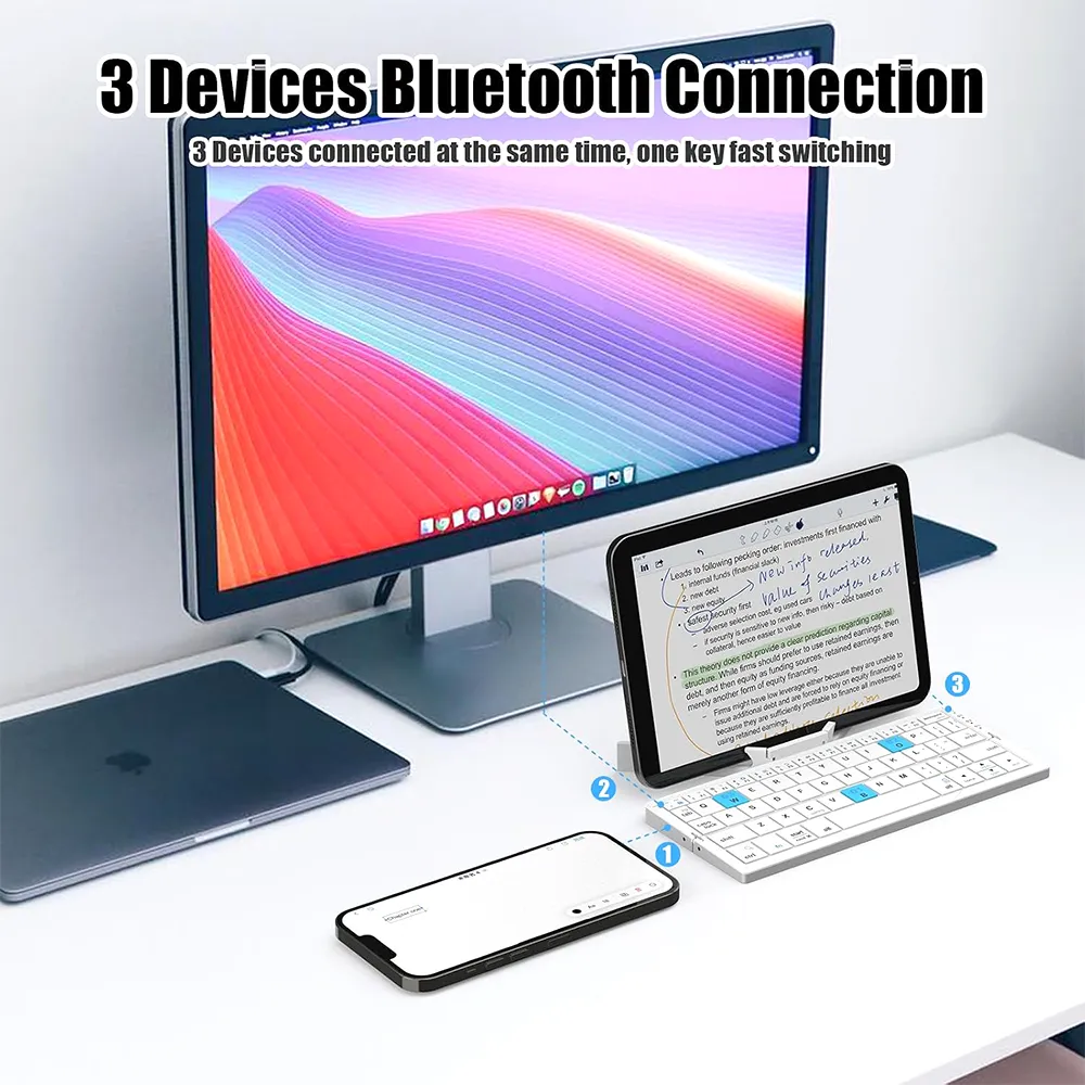 ⌨️ Foldable Bluetooth Keyboard with Magnetic Stand