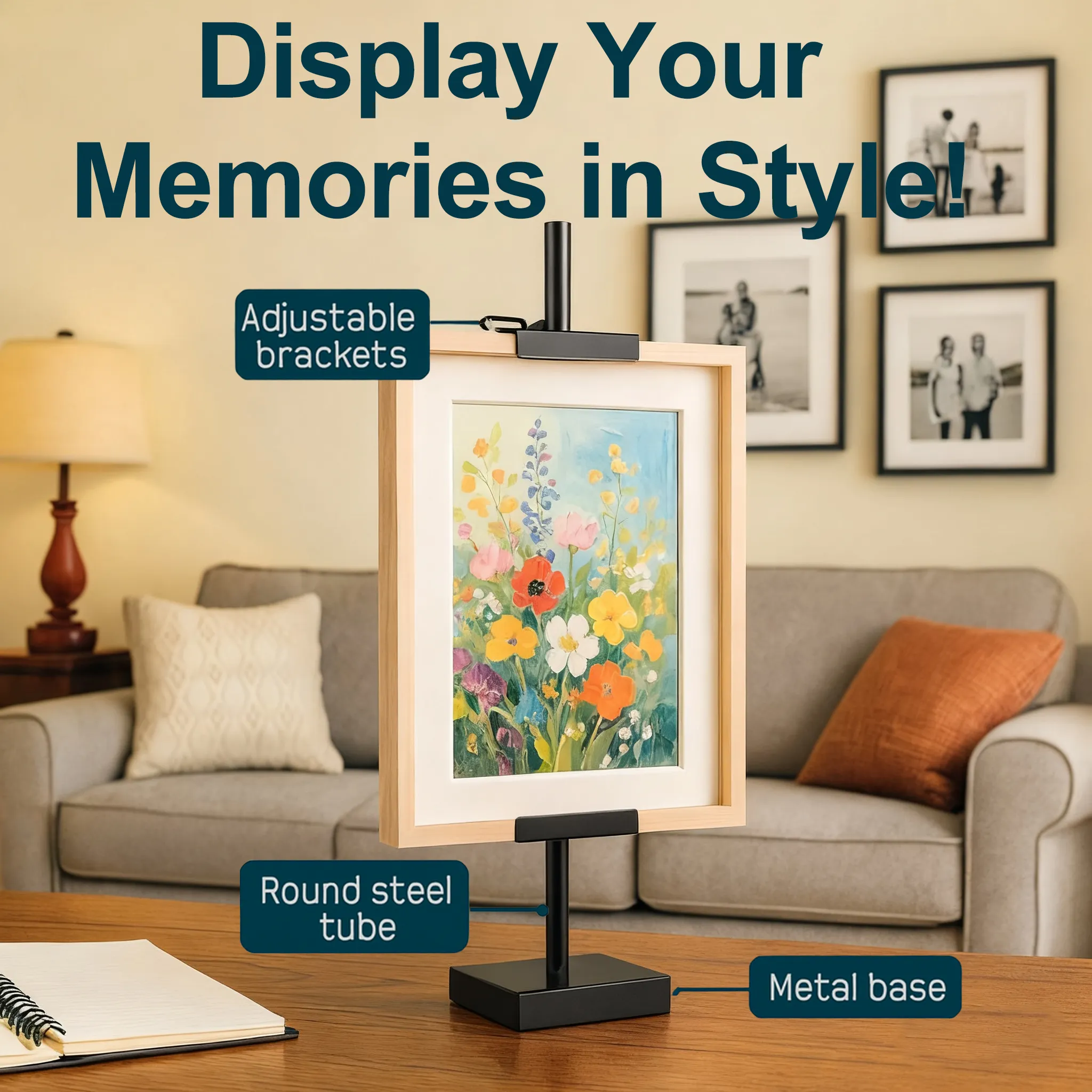 Adjustable Tabletop Easel: Paint or display art comfortably at your desk with a sturdy, space-saving wooden frame. 🎨