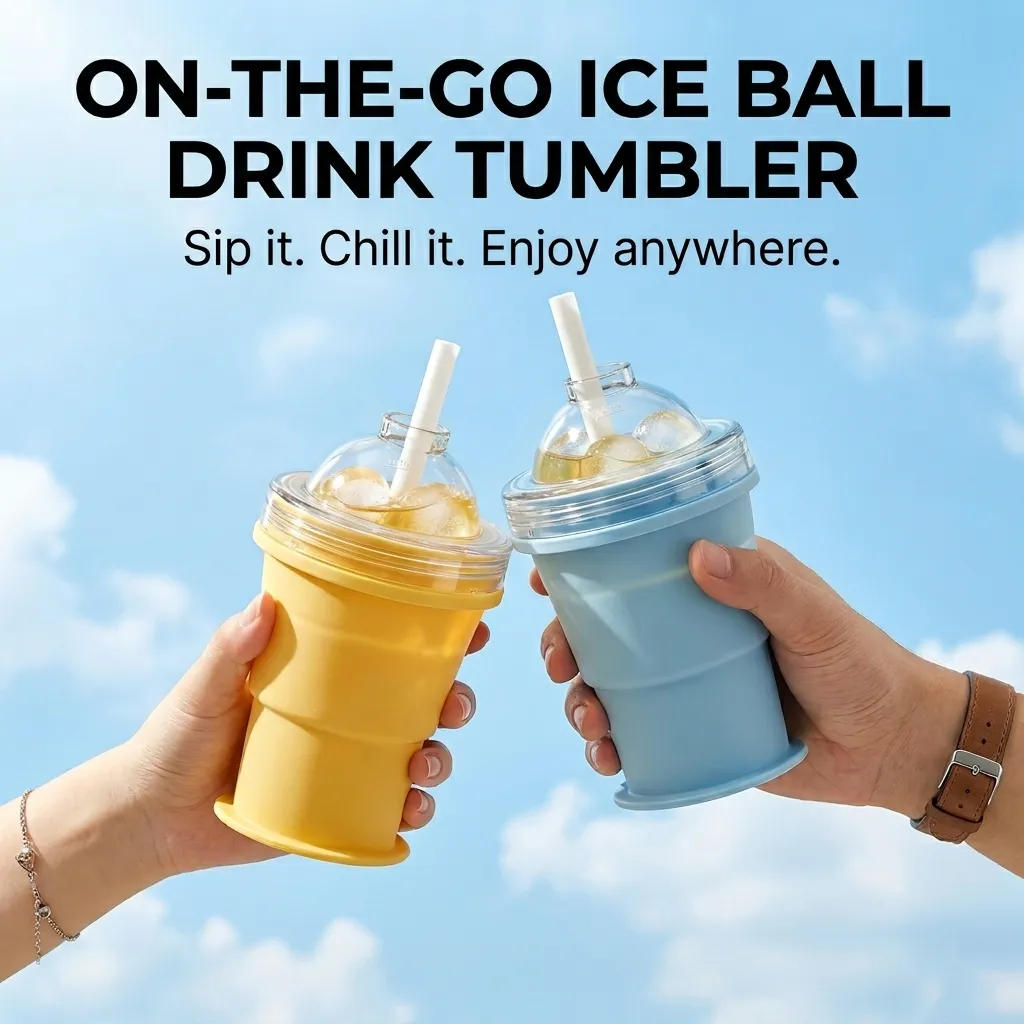 🧊 Foldable Ice Ball Cup: Save freezer space and enjoy slow-melting ice for perfect sipping. ❄️