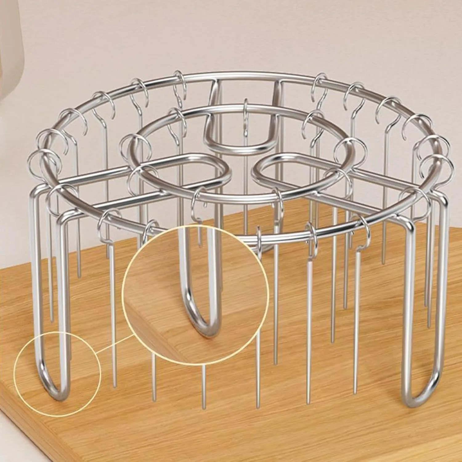 360° Even-Heat Stainless Steel Skewer Rack