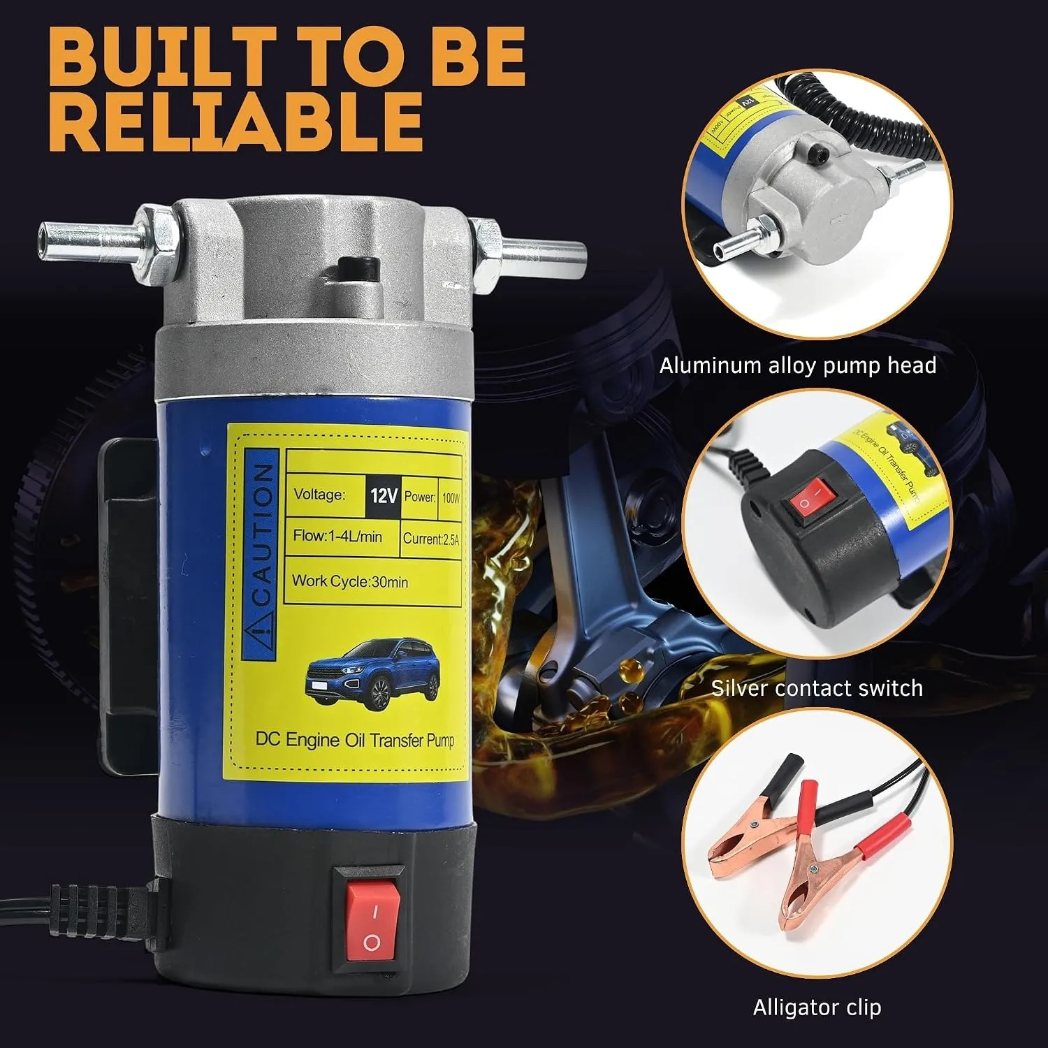 Driveway-Ready 12V/24V Oil Extractor Pump