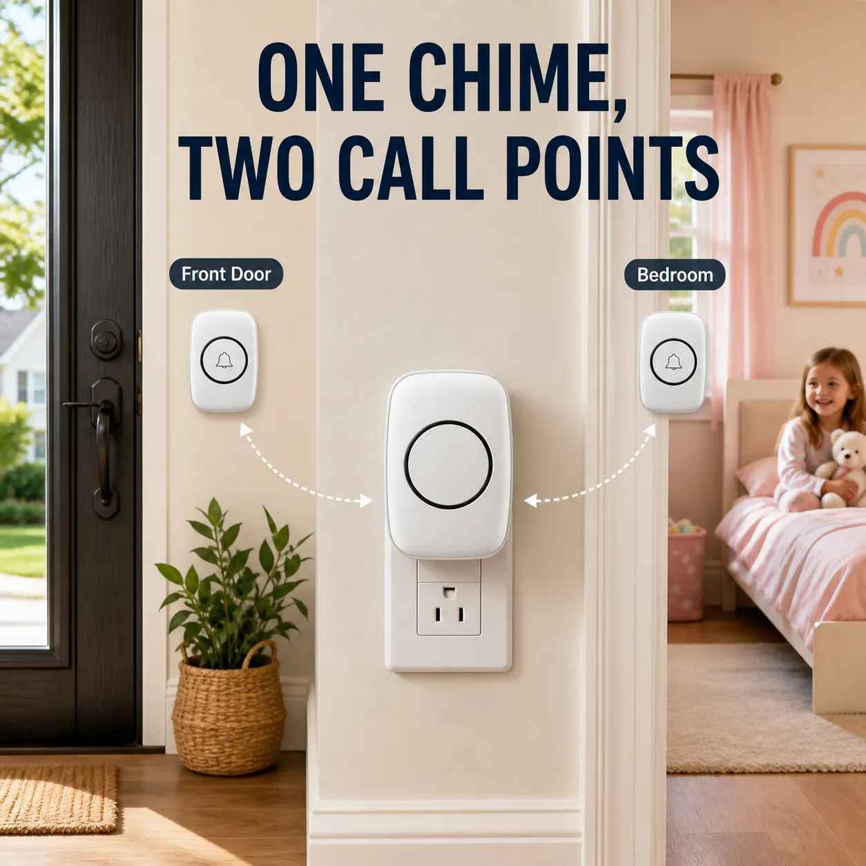 Hear-It-Anywhere Wireless Doorbell Chime