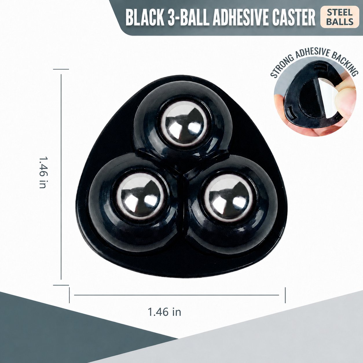 Peel & Stick 360° Mini Caster Wheels — 4-Piece Set