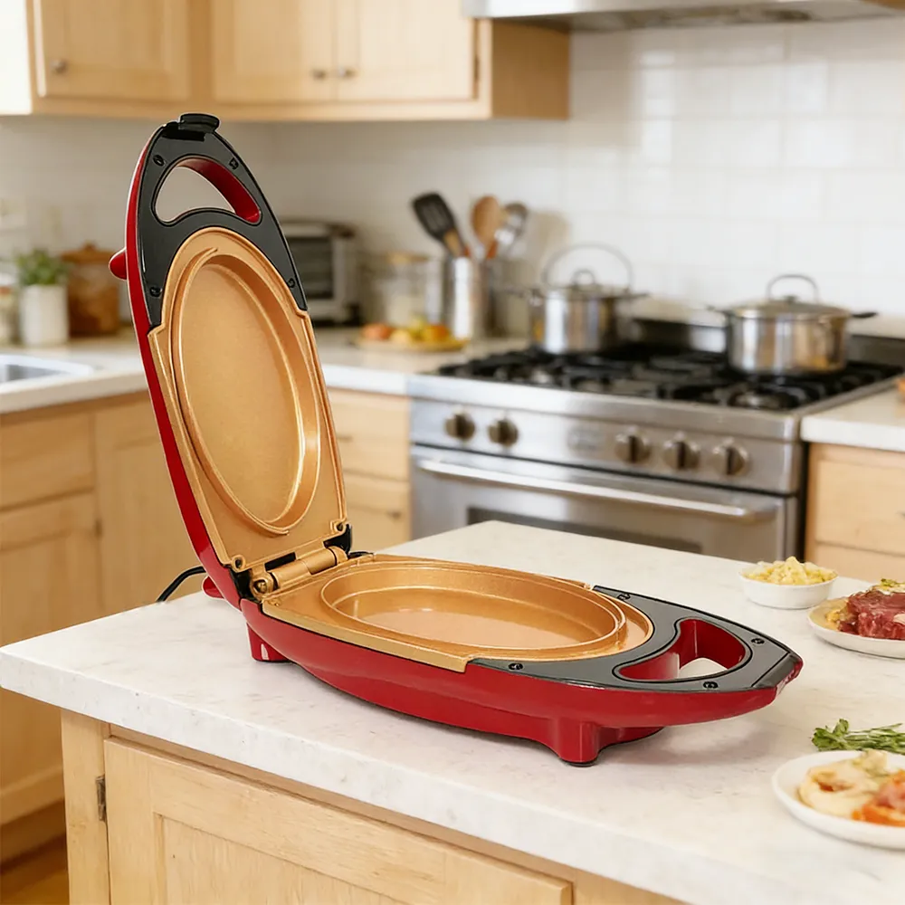 🍳 Electric 5-Minute Chef Frying Pan Cook Healthy Meals In 5 Minutes: Non-Stick Electric Pan — No Heavy Scrubbing, No Stove Required! 🍳⚡