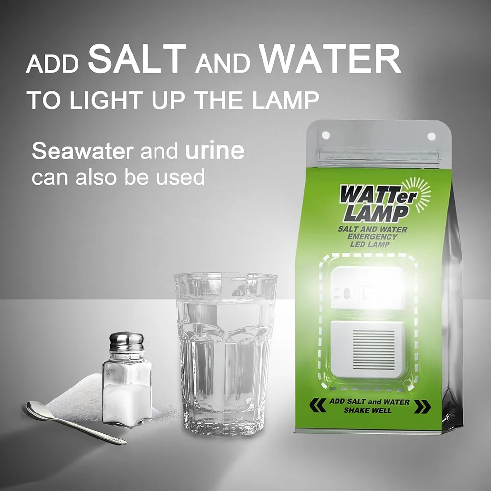 Salt Water Emergency Lamp: Lighting your home instantly with just water and salt, no batteries or charging required. 🧂💡