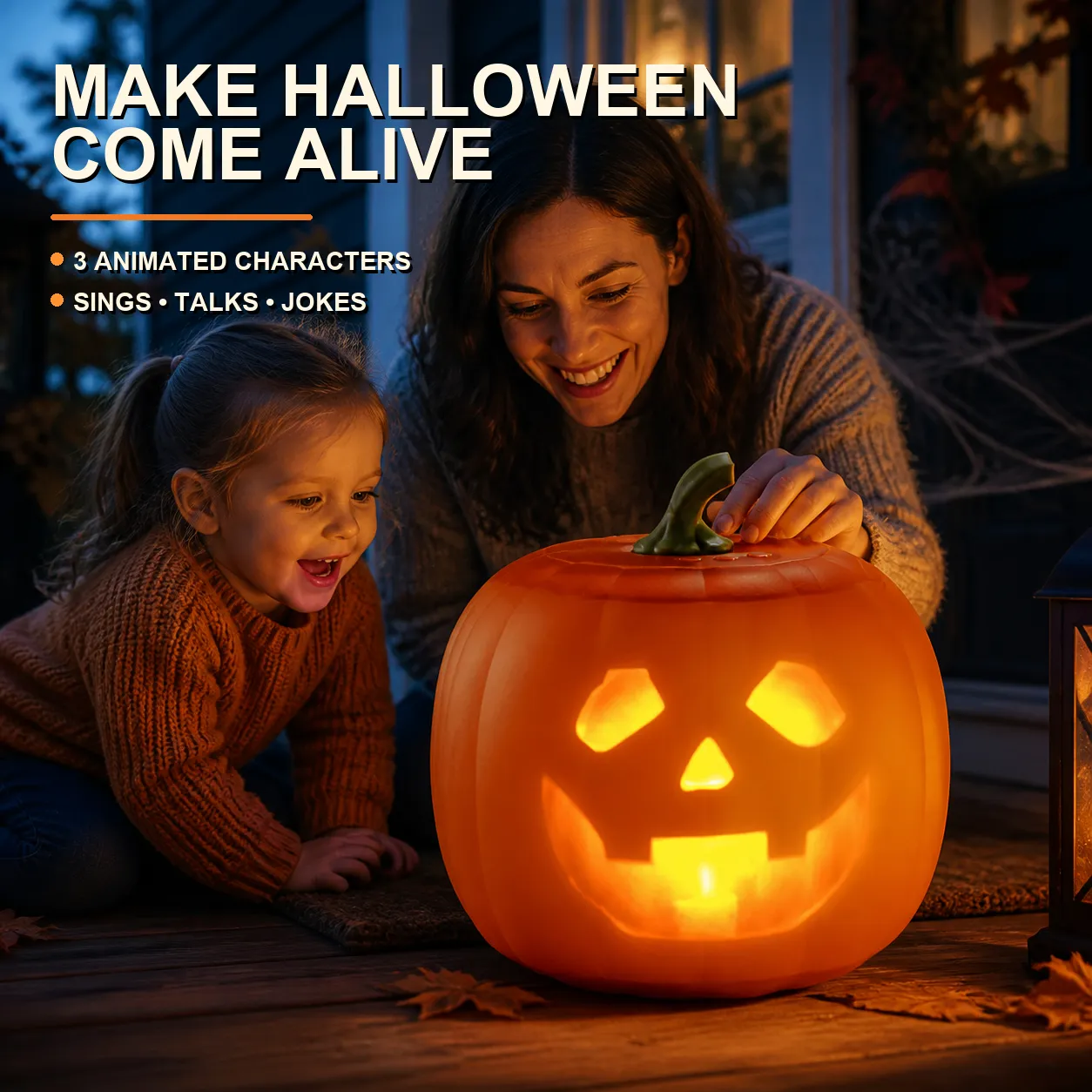 Animated Talking Pumpkin Projection Show