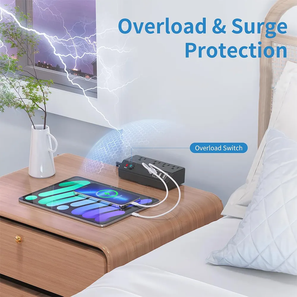 🔌 Clip-on Desktop Power Strip: Stop crawling under furniture to find a plug; bring 8 charging ports directly to your workspace level. 💻