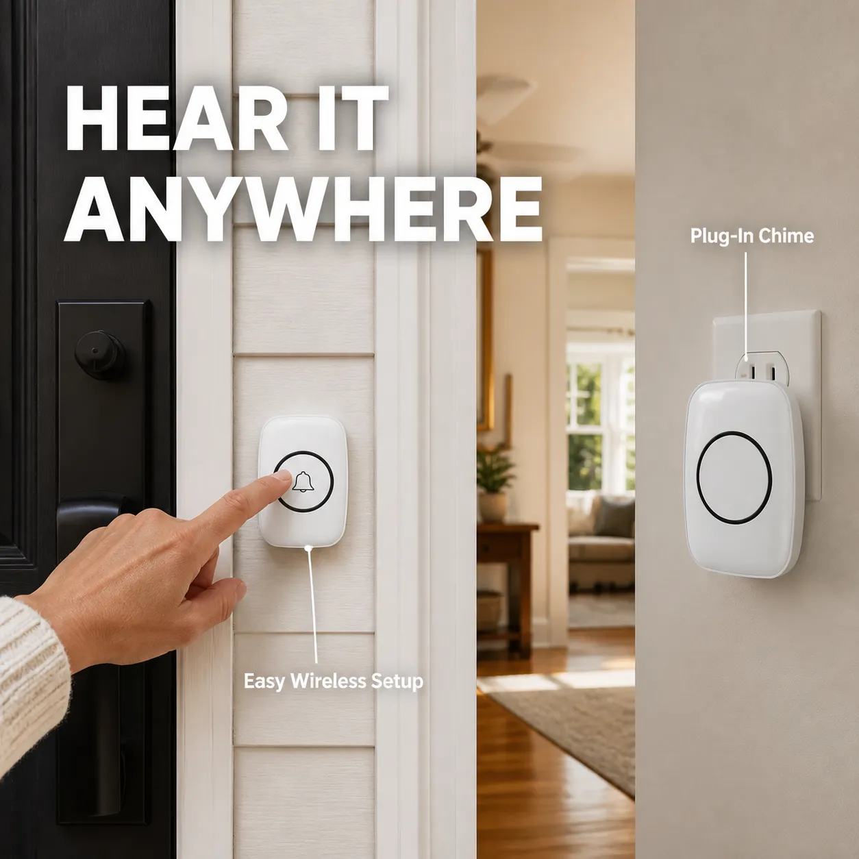 Hear-It-Anywhere Wireless Doorbell Chime