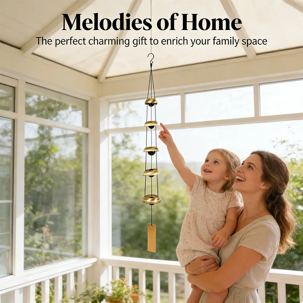 🔔 Quintet Brass Wind Chimes: Bring deep, melodic tranquility to your patio with professional-grade acoustic tuning.