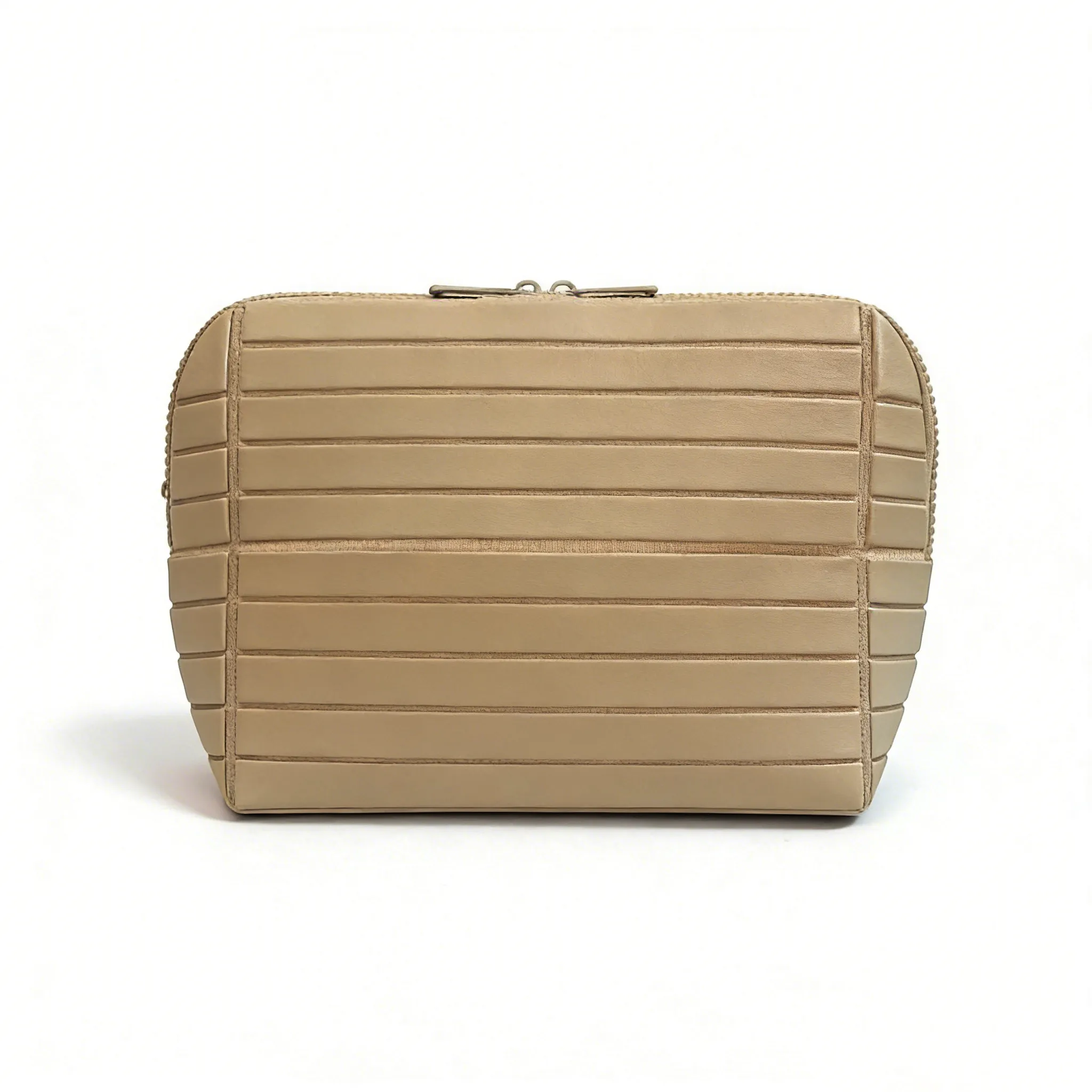 👝Striped Shell Cosmetic Bag