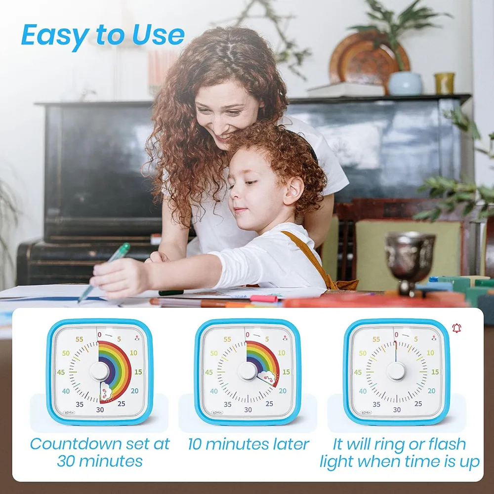 🌈 Visual Countdown Timer with Protective Case