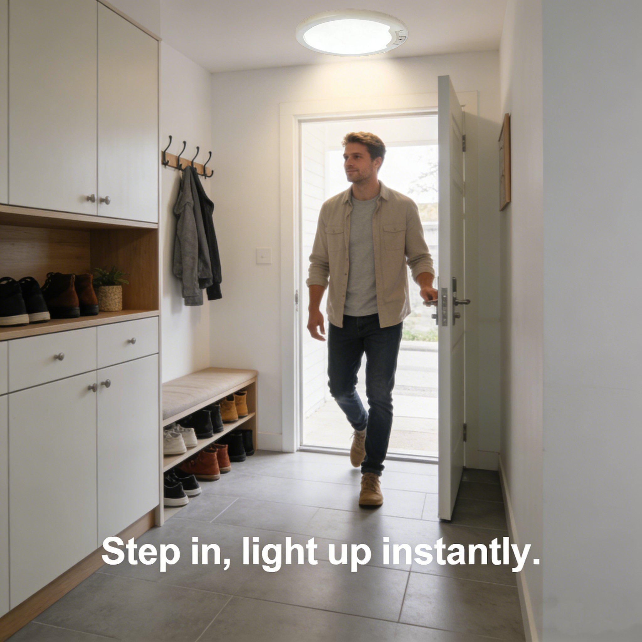 Rechargeable Motion Sensor LED Ceiling Light
