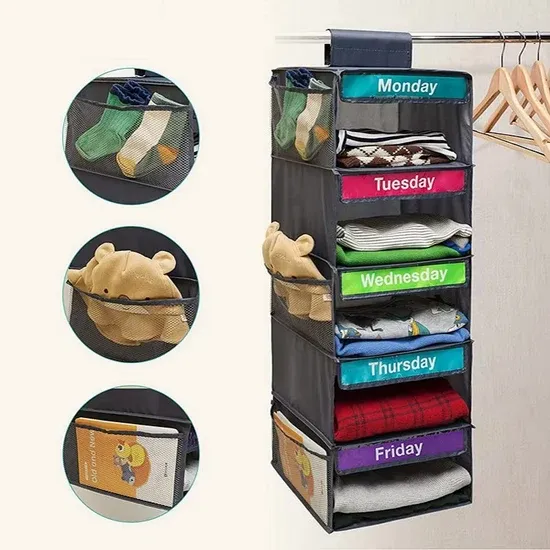 5-Day Hanging Closet Organizer
