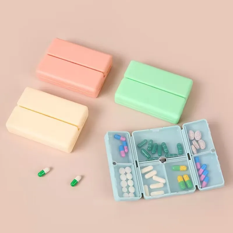 💊Weekly Magnetic Pill Organizer: Magnetic quick-access design that opens effortlessly without straining your fingers. 🧲