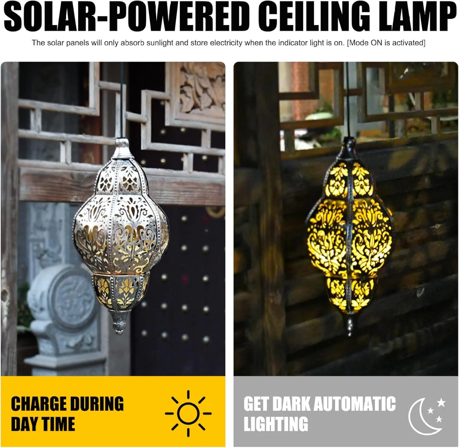 Baroque Solar Lantern: Enhance your garden’s nighttime elegance with vintage patterns that require zero wiring or maintenance. 🏺