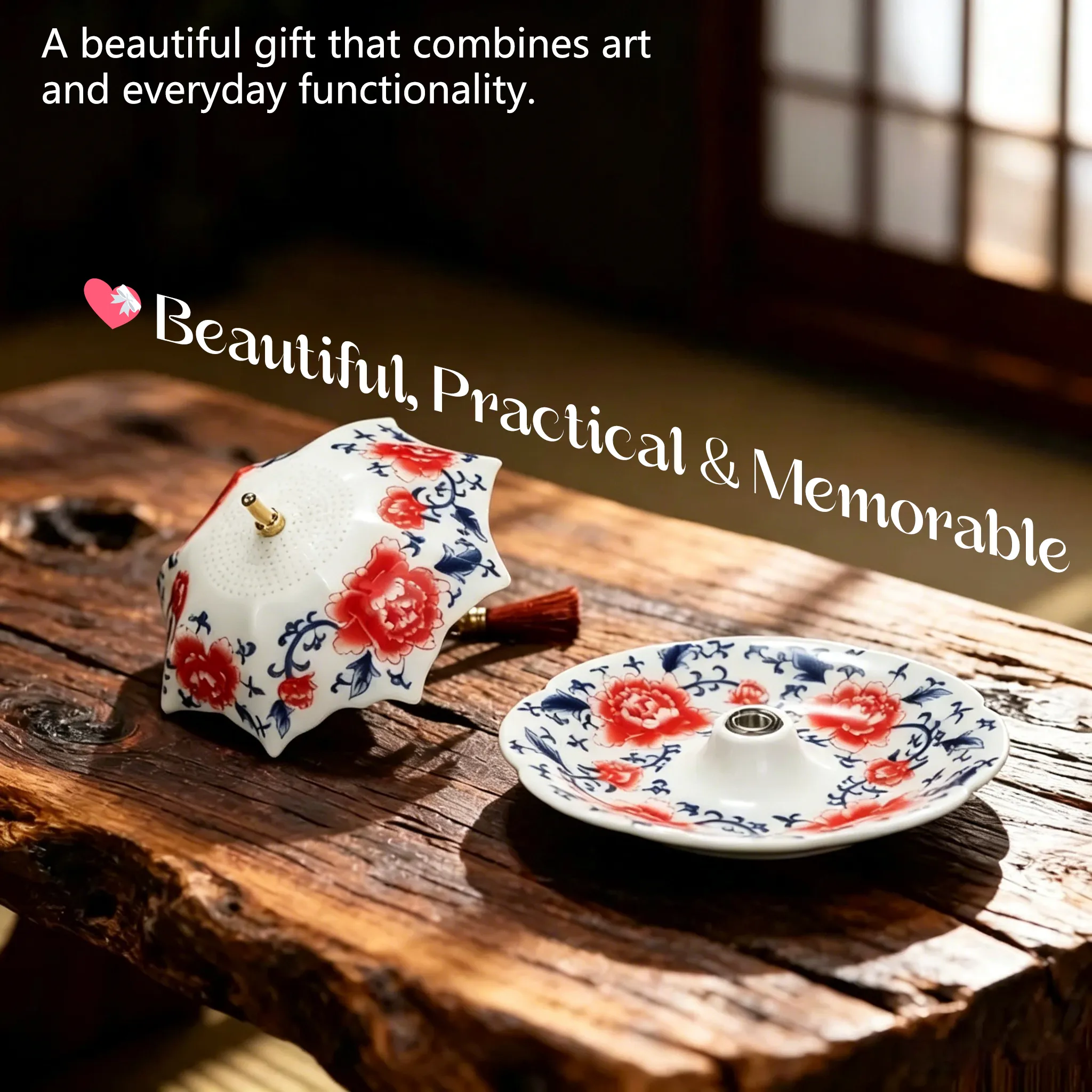☂️ Umbrella-Shaped Ceramic Tea Strainer – Elegant Loose Leaf Tea Filter