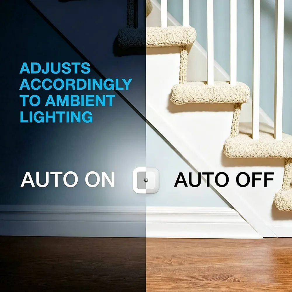 🌙 Plug-in LED night light with automatic sensor function – soft light, adjustable brightness