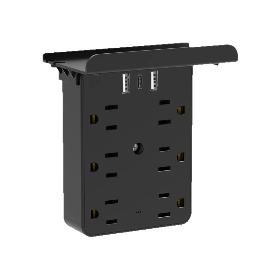 Desktop Power Strip with Panel: Hide messy cables and keep all your devices organized in one sleek hub 🔌📦