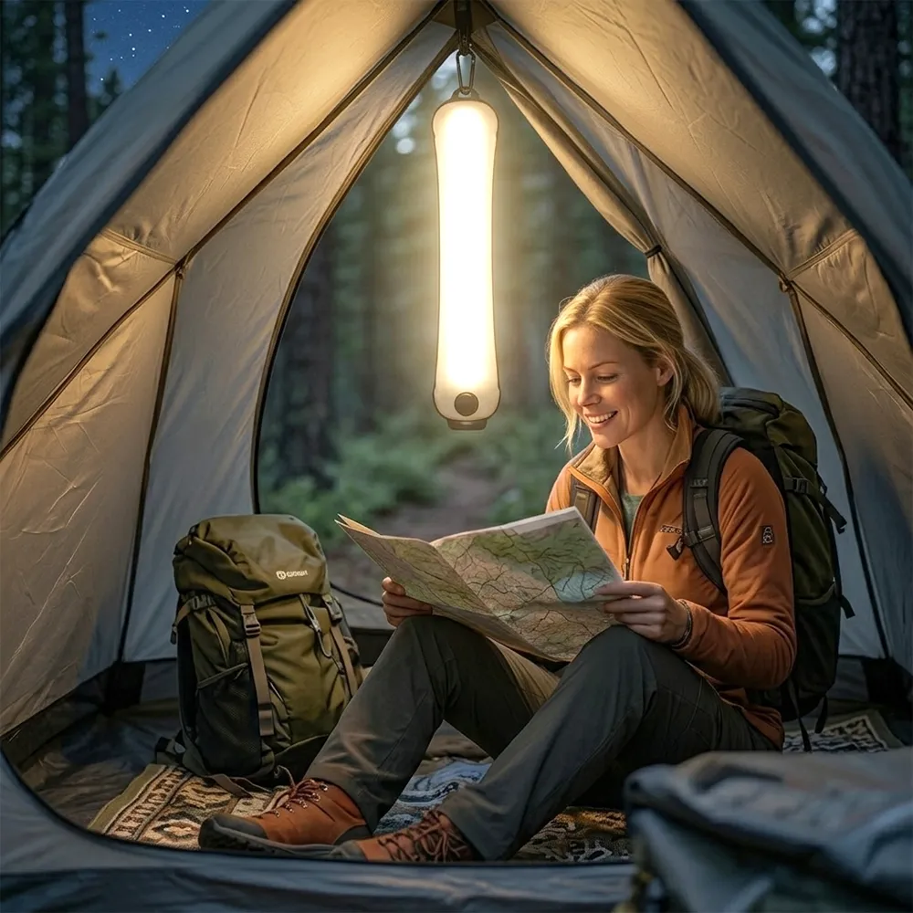 🏕️ Rechargeable Camping Light Strip – Foldable Waterproof LED Tent Light with Type-C Charging
