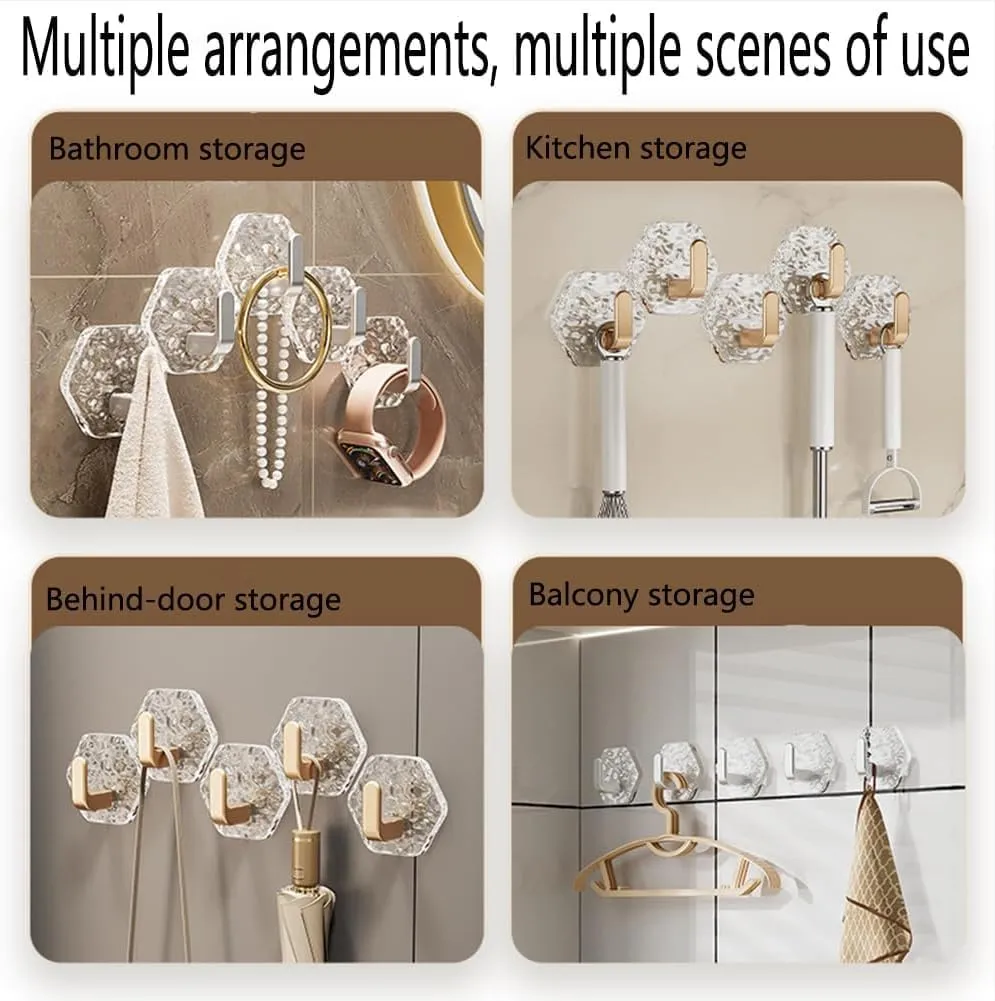 No-Drill Waterwave Adhesive Hooks – 5-Piece Set