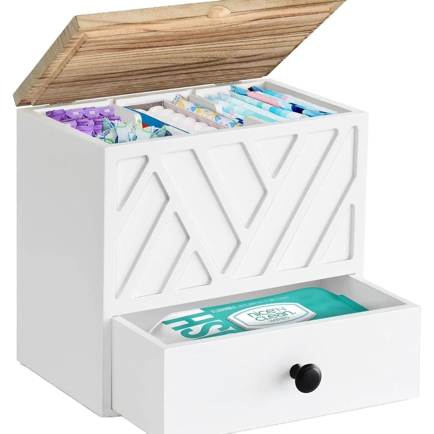 Two-Tier Wooden Bathroom Organizer