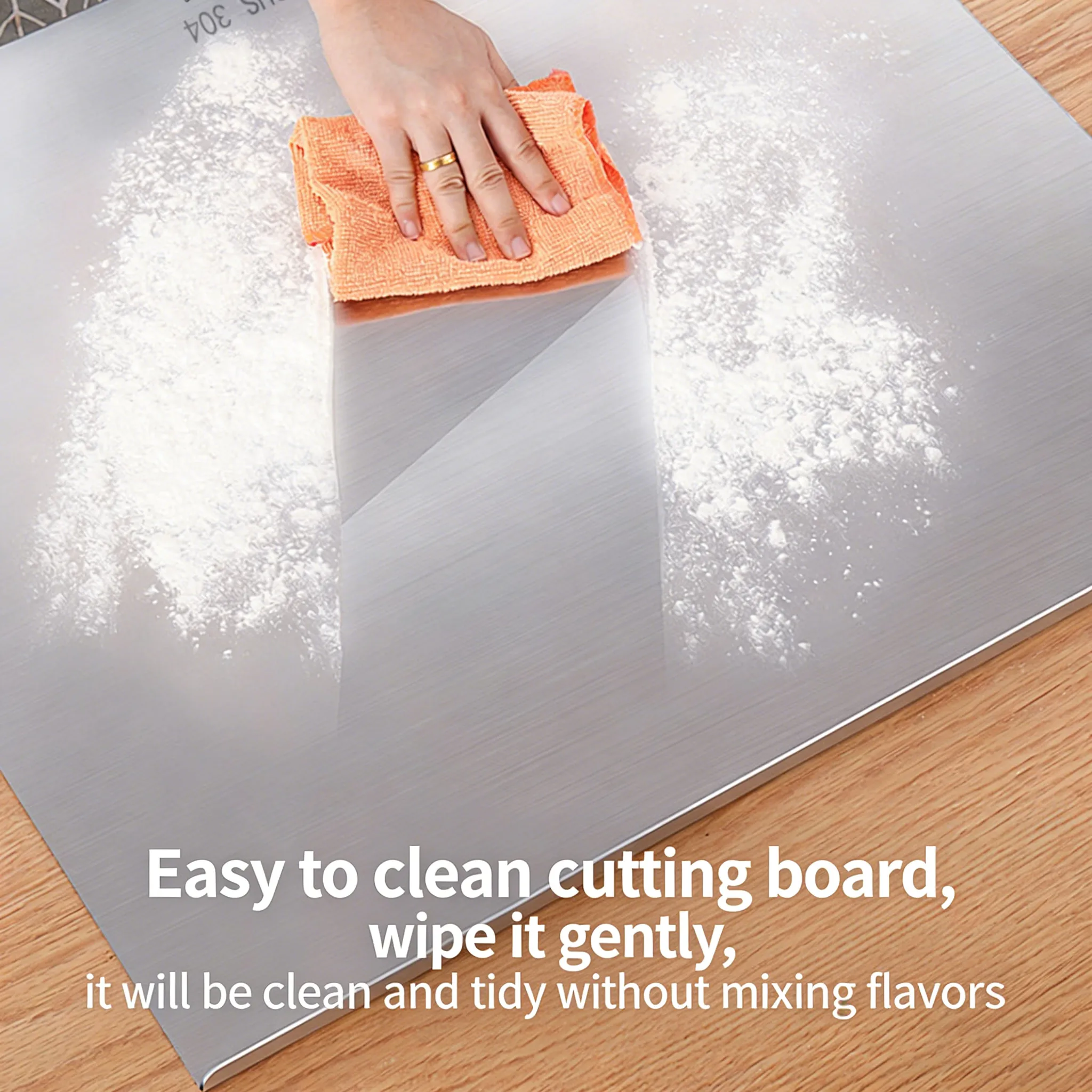 🔪Stainless Steel Cutting Board: Protect your family’s health with a non-porous, odor-resistant surface that never cracks.